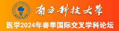 美女ccc艹插南方科技大学医学2024年春季国际交叉学科论坛